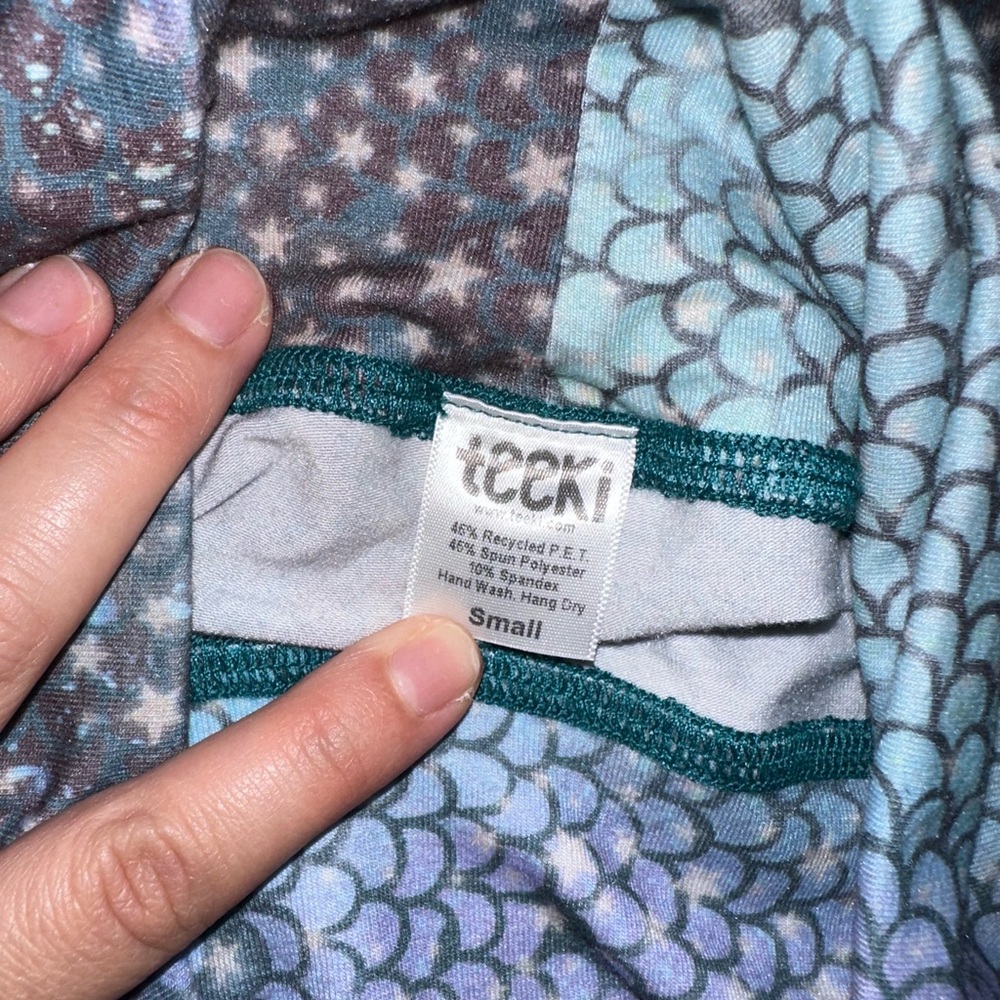 teeki Blue Purple Speckled Flared Yoga Pants - Picture 4 of 5